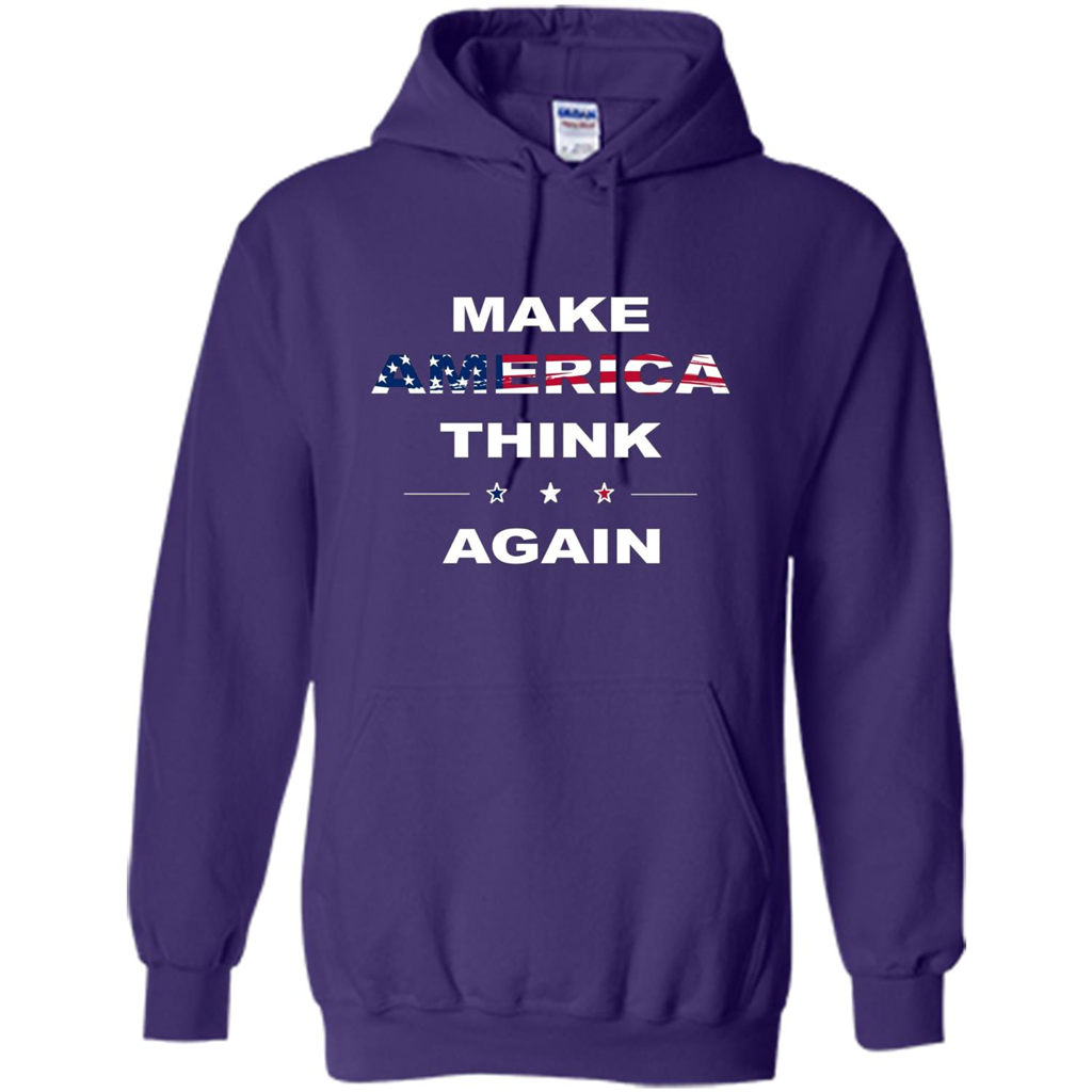 Make America Think Again T-Shirt anti Trump Protest T-shirt Purple