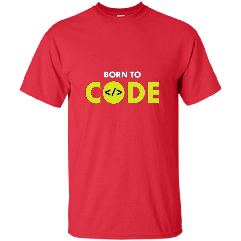 Tshirt for Programmers Born To Code Design Developer Red