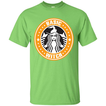 Halloween T-shirt Basic Witch T-shirt Lime
