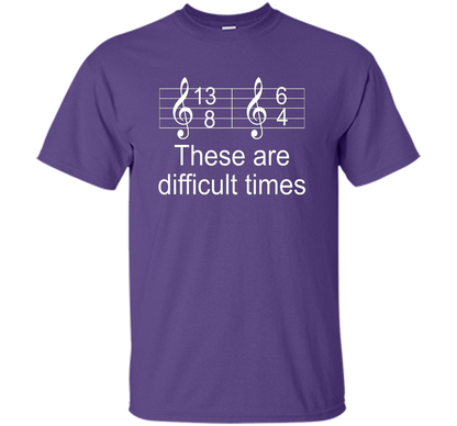 Musician T-shirt There Are Difficult Times Purple