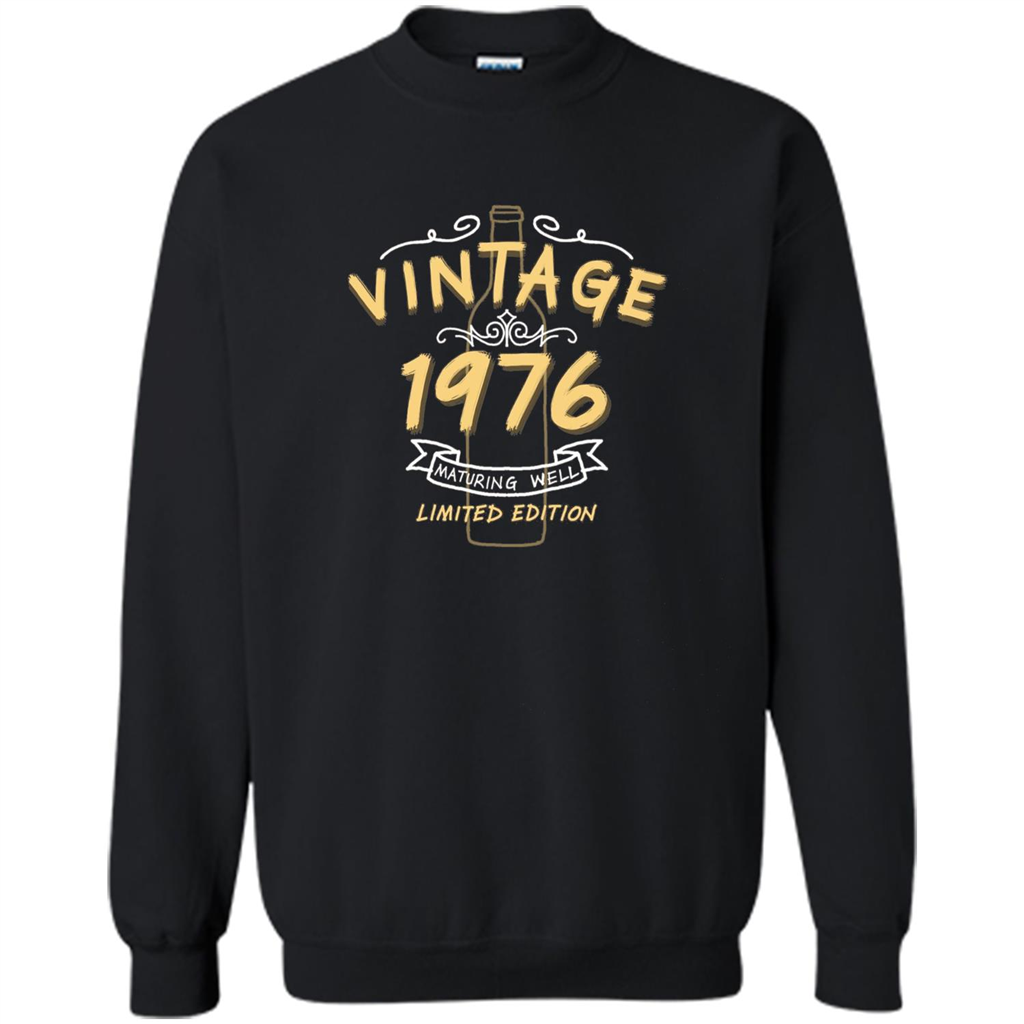 Birthday Gift T-shirt Vintage 1976 Limited Edition T-shirt Black