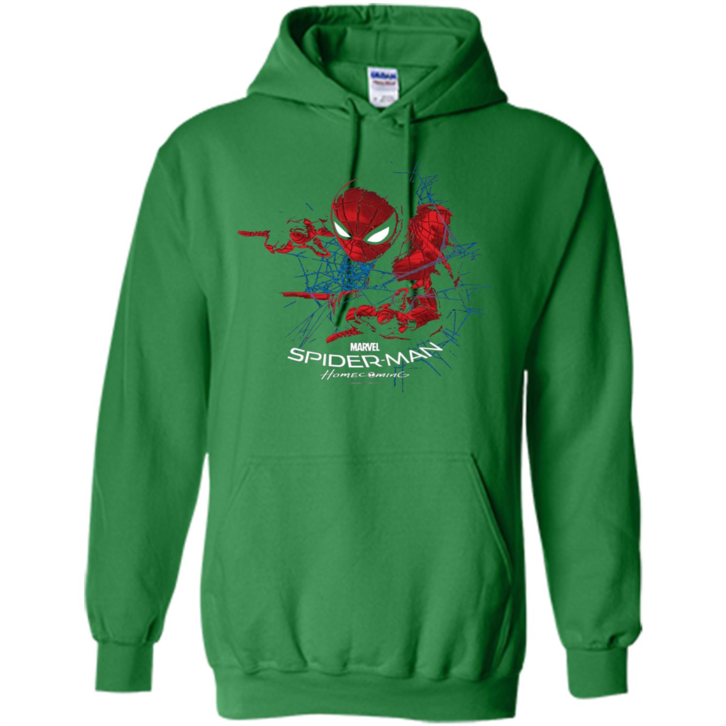 Man Homecoming Cob Web Stealth Graphic T-shirt Irish Green