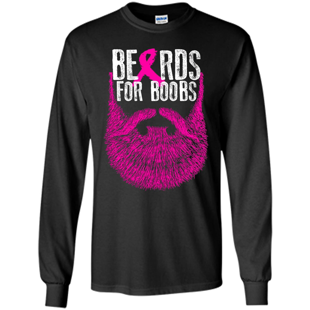 Beards For Boobs T-shirt Cancer Awareness T-shirt Black