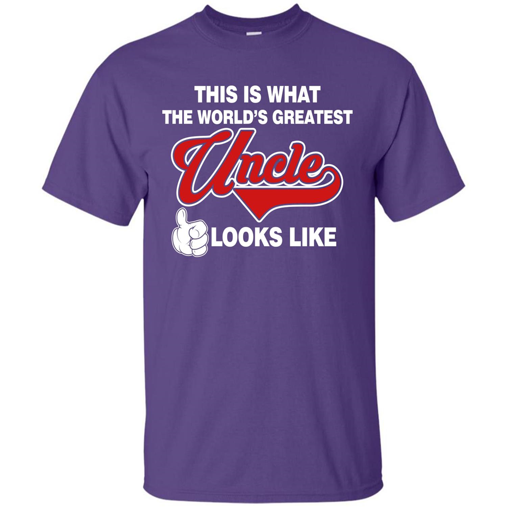 Uncle T-shirt This Is What The World's Greatest Uncle Looks Like Purple