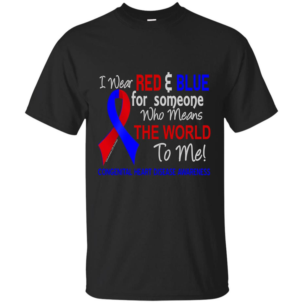 Congenital Heart Disease CHD T-Shirt Means The World To Me Black