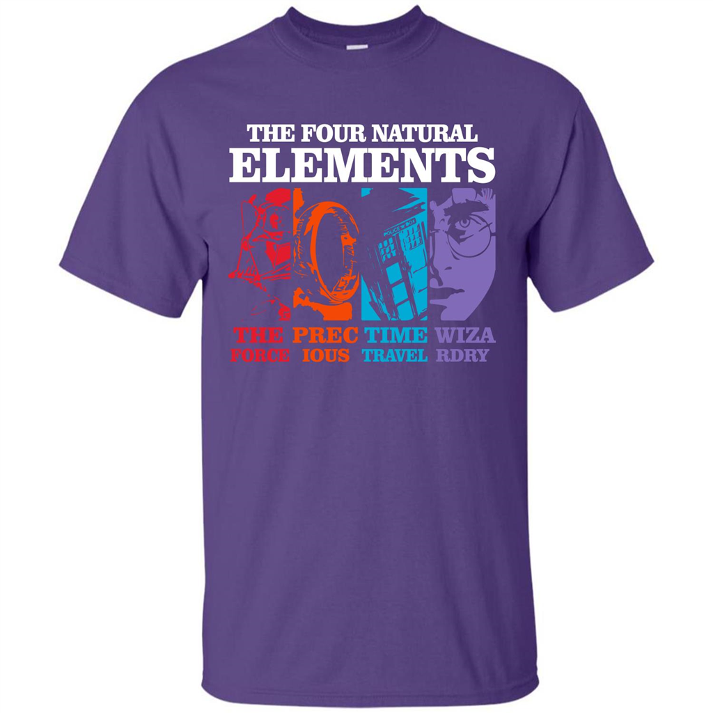 Movie T-shirt The Four Natural Elements T-shirt Purple