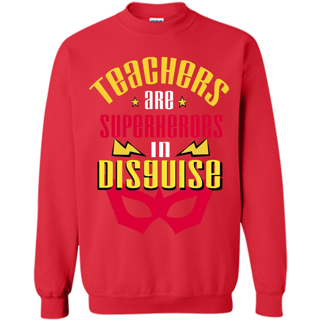 Teacher T-shirt Teacher Are Superheroes In Disguise Red