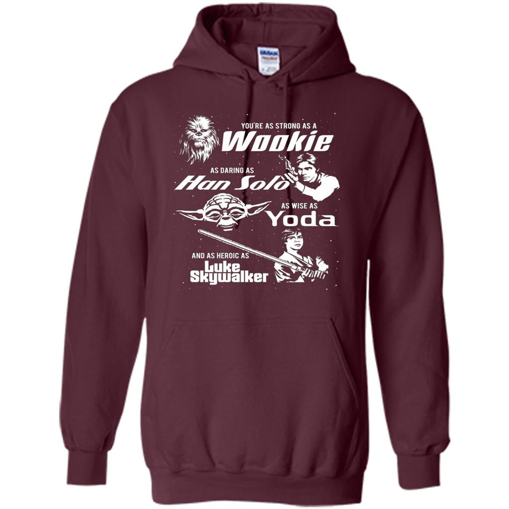 Fathers Day T-shirt Dad Is Cool As Chewy Han Yoda Luke Maroon