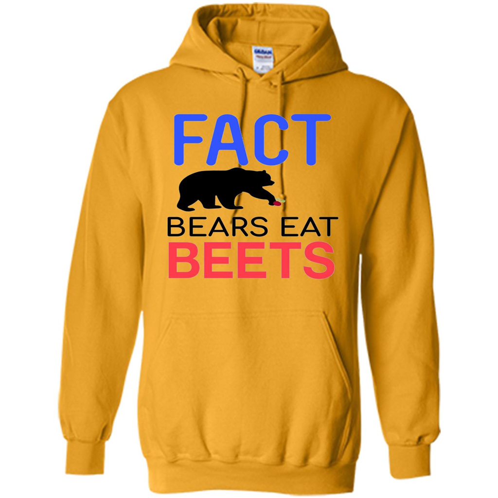 FACT Bears Eat Beets T-shirt Funny Men Women Novelty Gift Gold