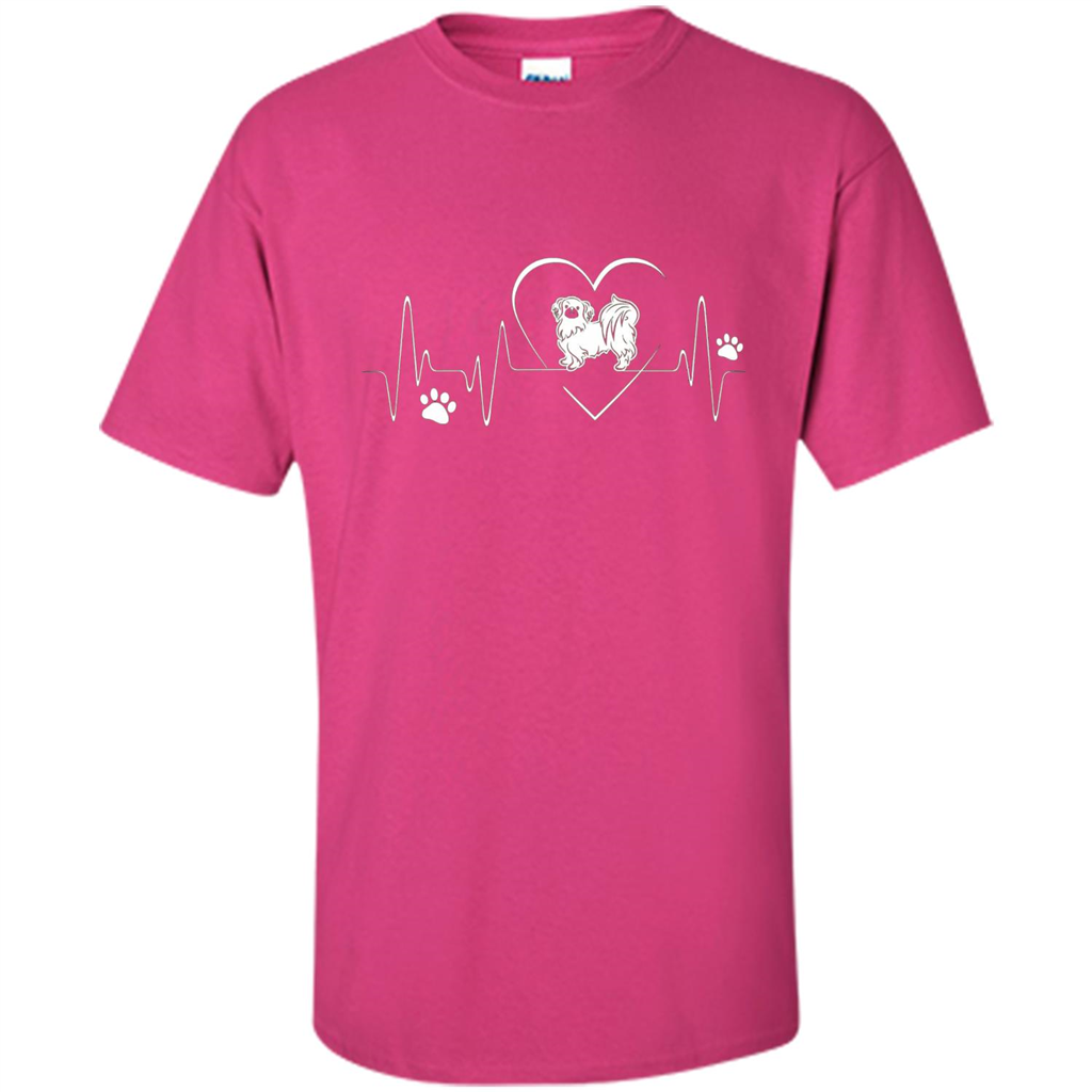 Pekehund T-shirt Pekehund Heart Beat T-shirt Heliconia