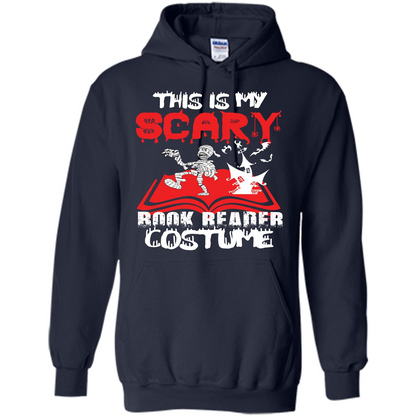 Halloween T-shirt This Is My Scary Book Reader Costume T-shirt Navy
