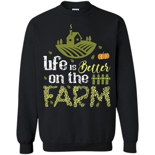 Farmer T-shirt Life Is Better On The Farm T-shirt Black