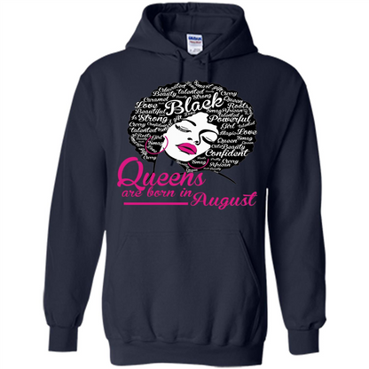 Queens Are Born In August T-shirt Navy