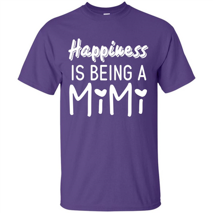 Mimi T-shirt Happiness Is Being A Mimi Purple