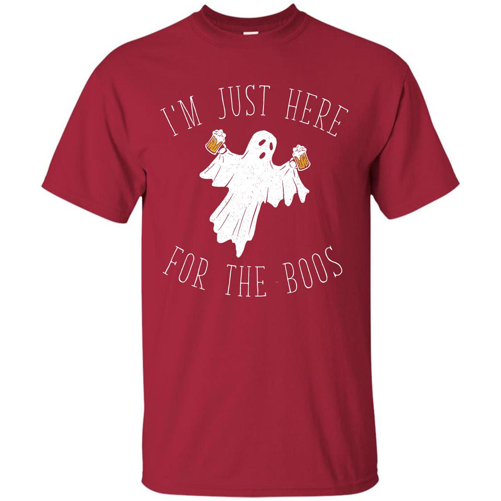 Halloween T-shirt I'm Just Here For The Boos T-shirt Cardinal
