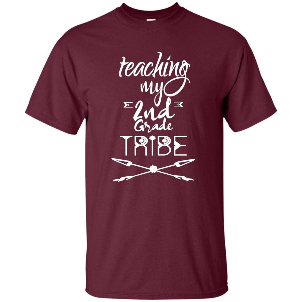 Back To School T-shirt Teaching My Second Grade Tribe Maroon