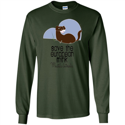 Save The European Mink T-shirt Forest Green