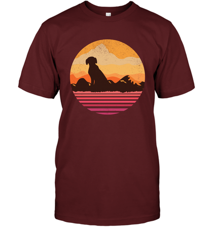 Dog In Sunset Vintage Shirt T-Shirt Cardinal