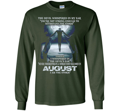 The Devil Born In August The Storm T-shirt Forest Green