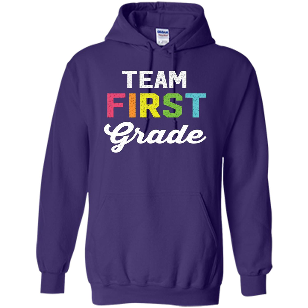 Team 1st First Grade Teacher T-shirt Purple