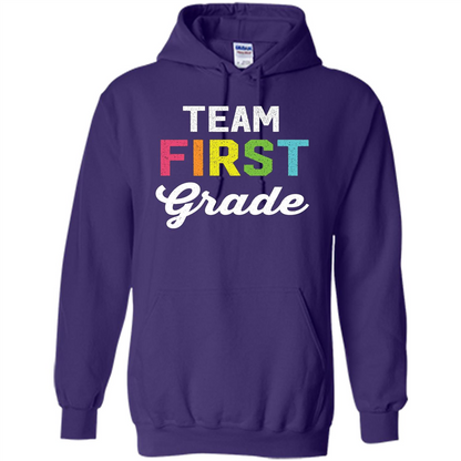 Team 1st First Grade Teacher T-shirt Purple