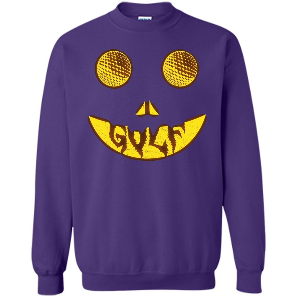 Halloween Costume Golf Scary Face Halloween T-Shirt Purple