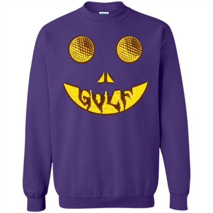 Halloween Costume Golf Scary Face Halloween T-Shirt Purple