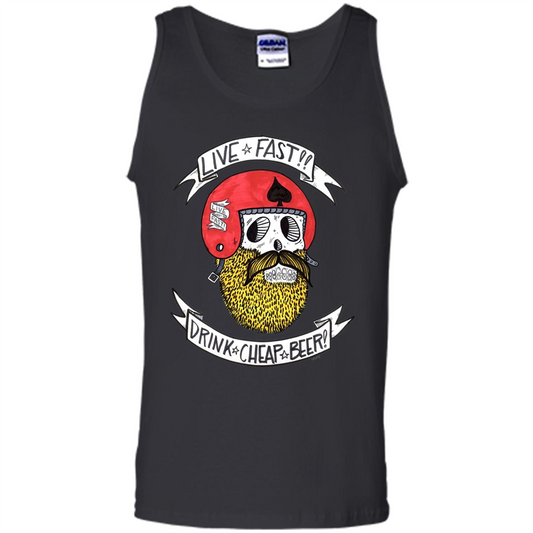 Live Fast Drink Cheap Beer T-Shirt Black
