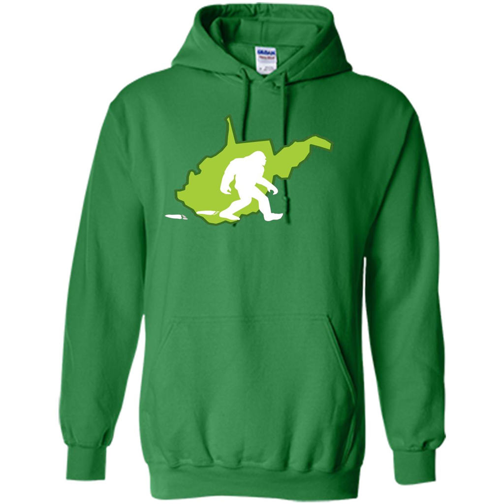 West Virginia State Bigfoot Hunter T-shirt Irish Green