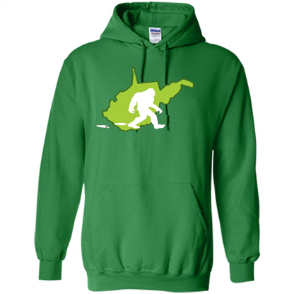 West Virginia State Bigfoot Hunter T-shirt Irish Green
