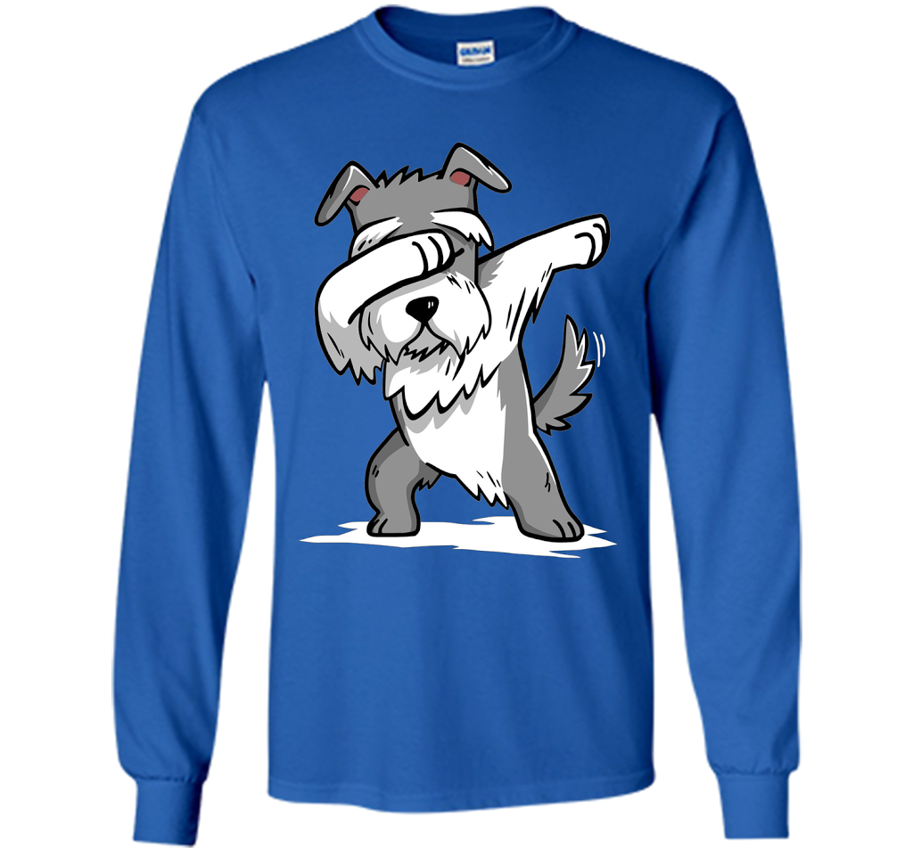 Dog T-shirt Schnauzer Dabbing T-shirt Royal