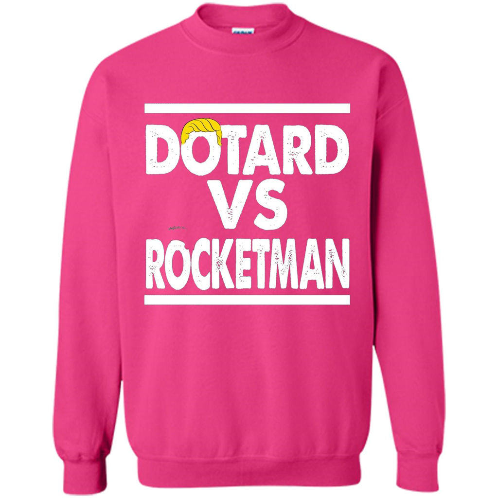 Funny American President T-shirt Dotard Vs Rocketman T-shirt Heliconia