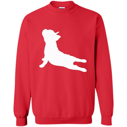 French Bulldog Yoga T-shirt Red
