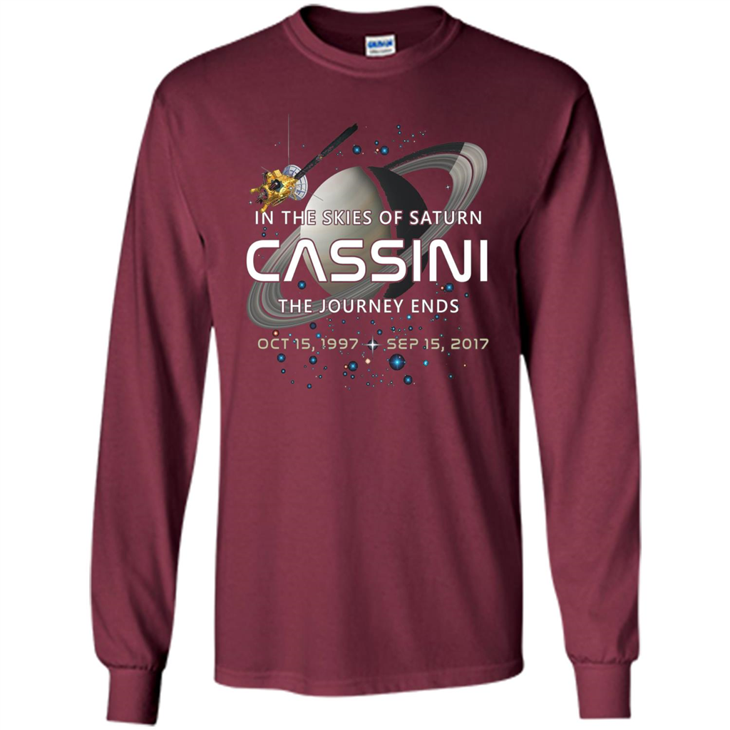 Cassini Spacecraft End Of Mission At Saturn T-Shirt Maroon