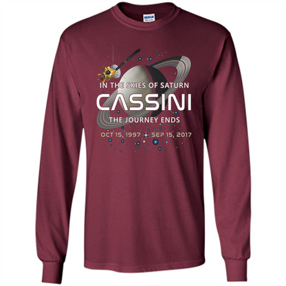 Cassini Spacecraft End Of Mission At Saturn T-Shirt Maroon