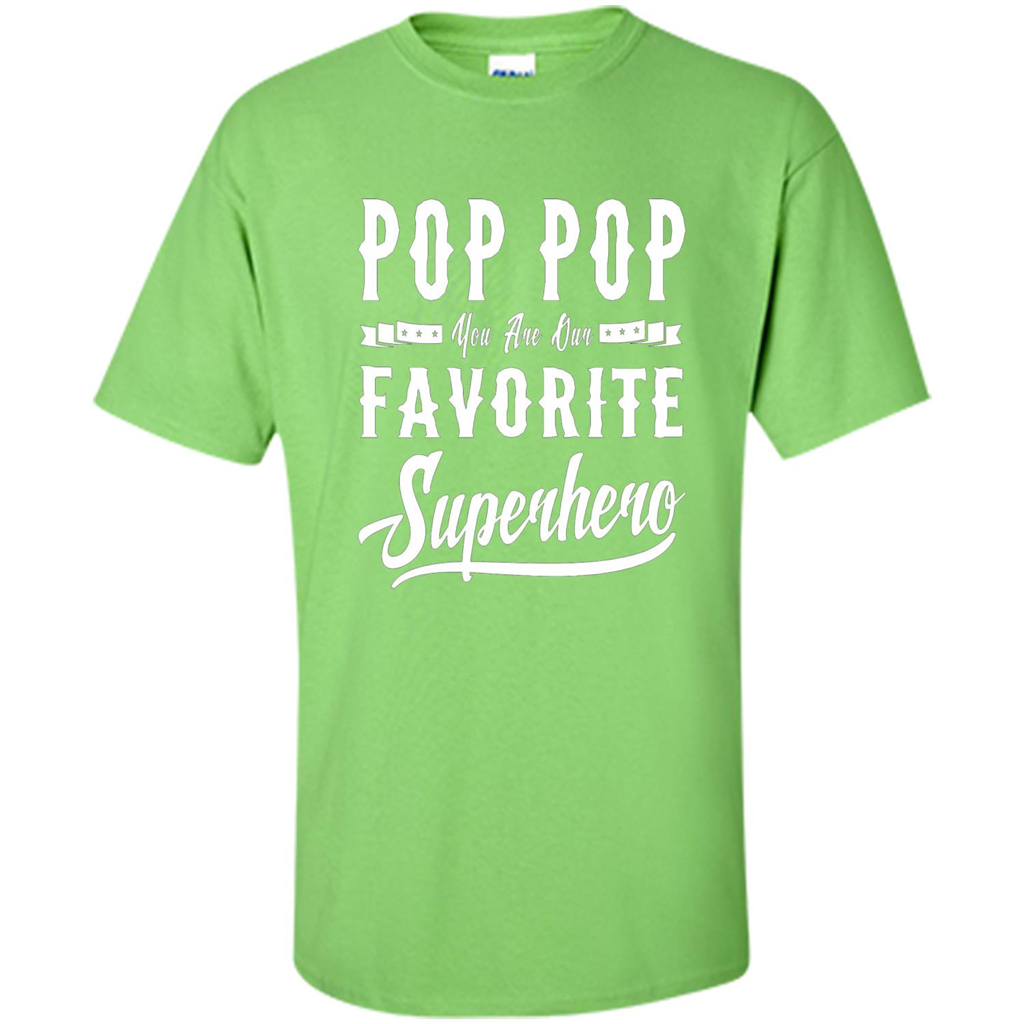 Pop Pop Superhero Fathers Day Gifts Dad Grandpa Men T-shirt