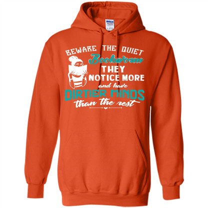 Bookworm T-shirt Beware The Quiet Bookworm They Notice More Orange