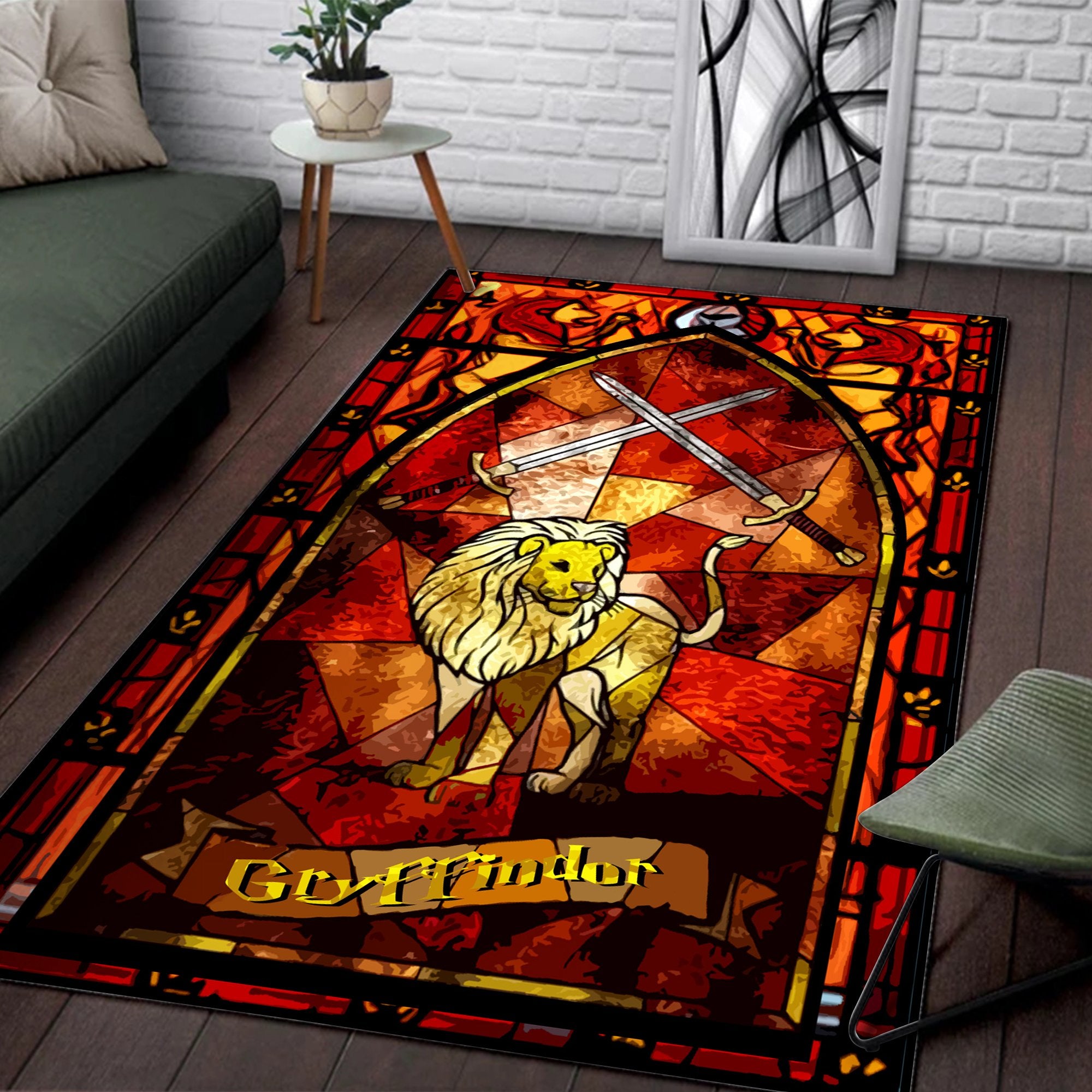 Harry Potter Gryffindor Square Rug – WackyTee