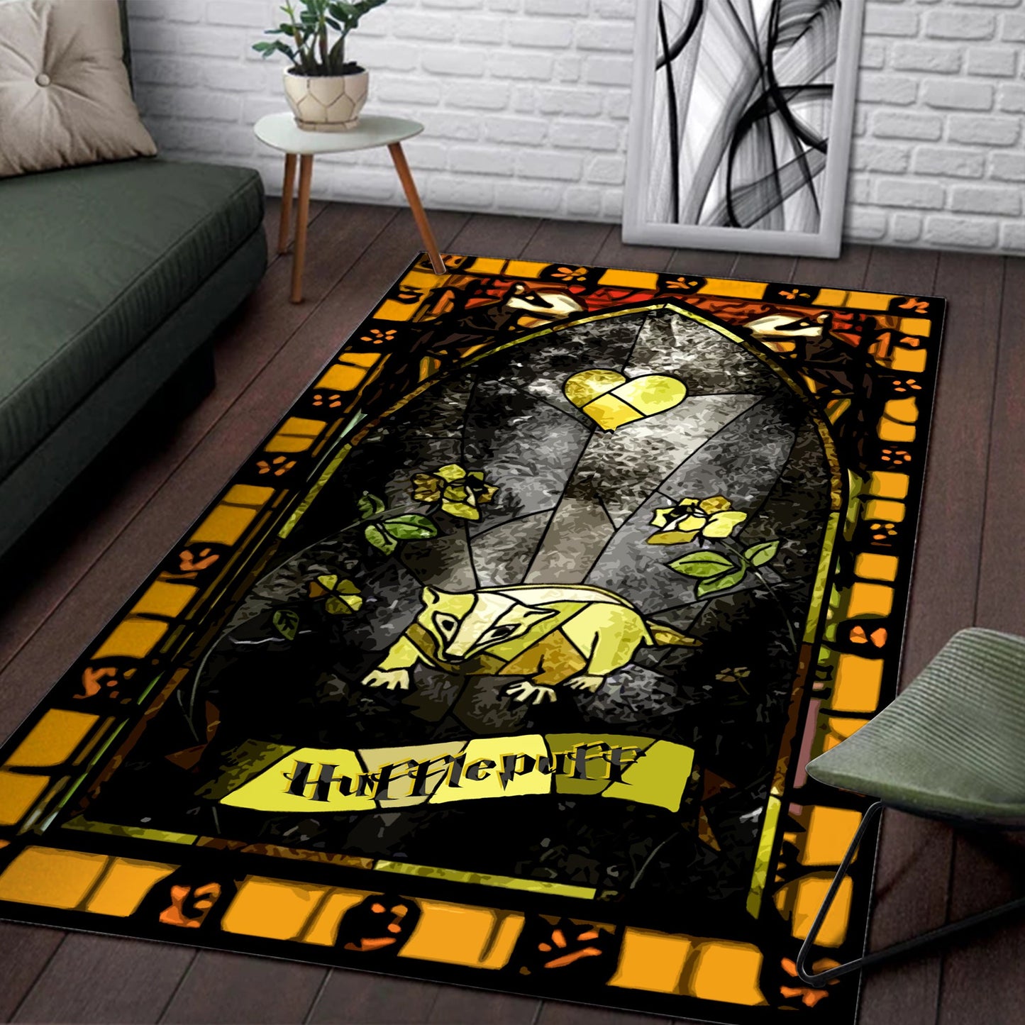 Harry Potter Hufflepuff  Square Rug