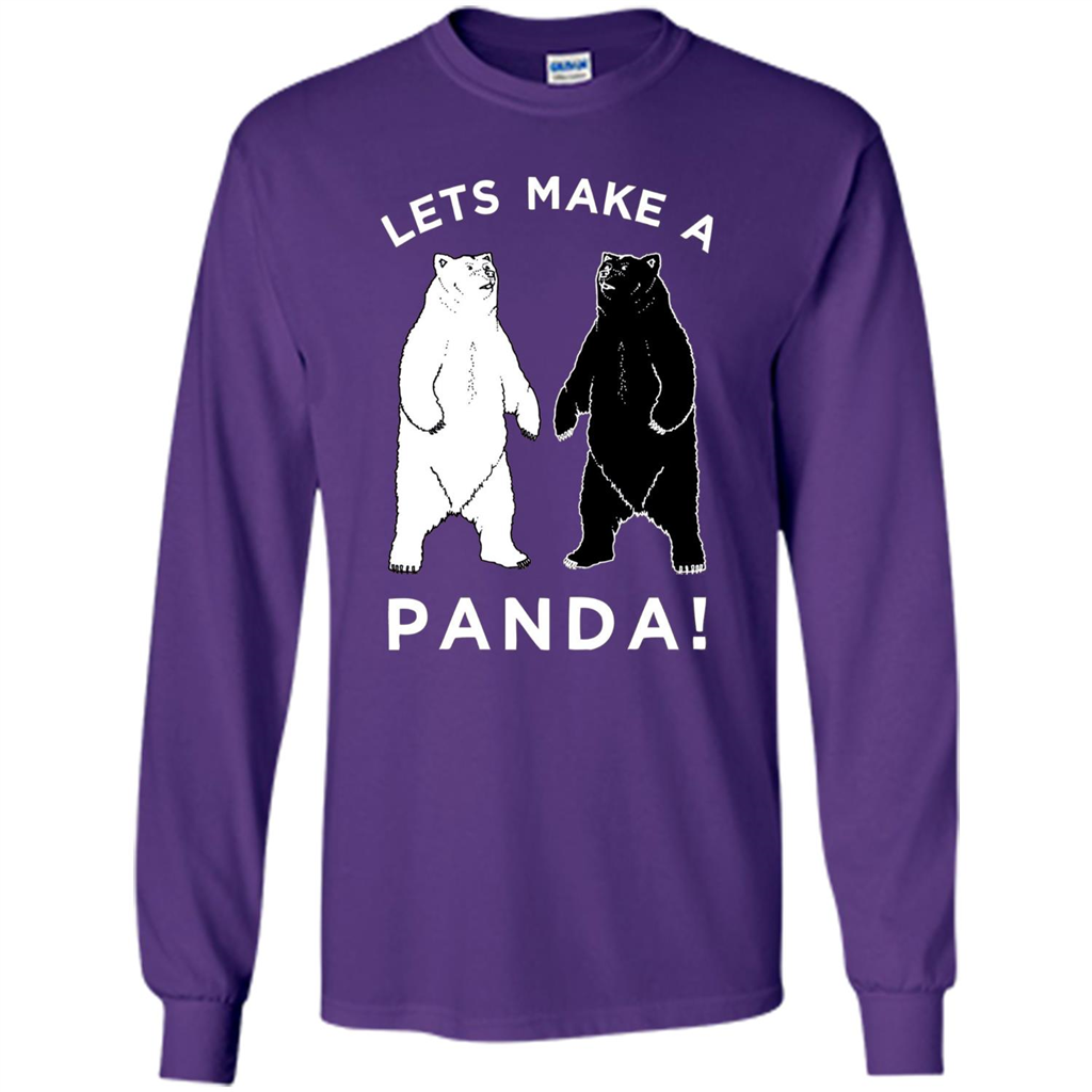 Funny Panda T-shirt Lets Make A Panda T-Shirt Purple