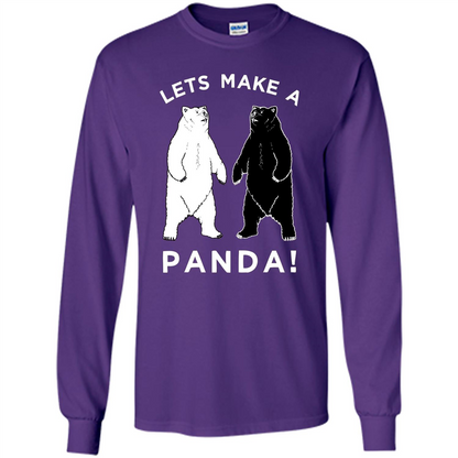 Funny Panda T-shirt Lets Make A Panda T-Shirt Purple