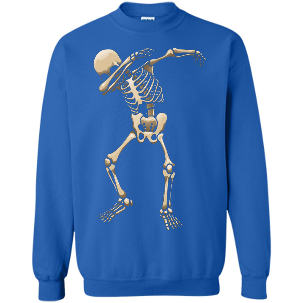 Halloween T-shirt Dabbing Skeleton T-shirt Royal
