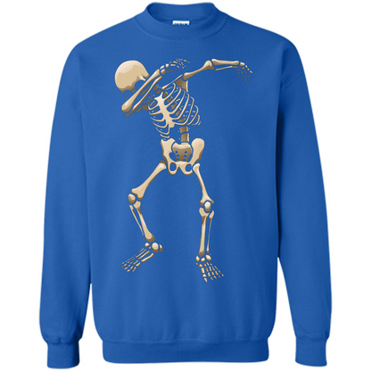 Halloween T-shirt Dabbing Skeleton T-shirt Royal
