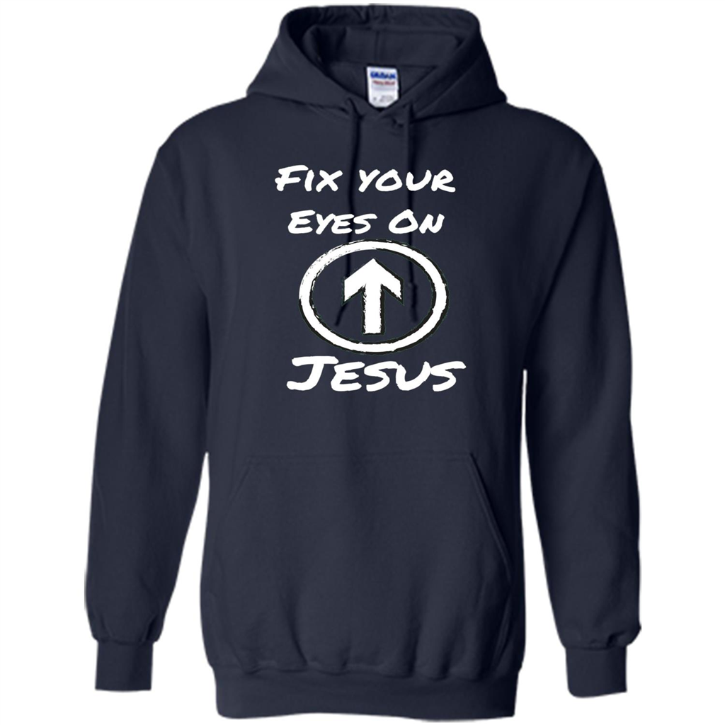 Fix Your Eyes On Jesus T-shirt Faithful Christians Navy