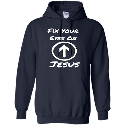 Fix Your Eyes On Jesus T-shirt Faithful Christians Navy