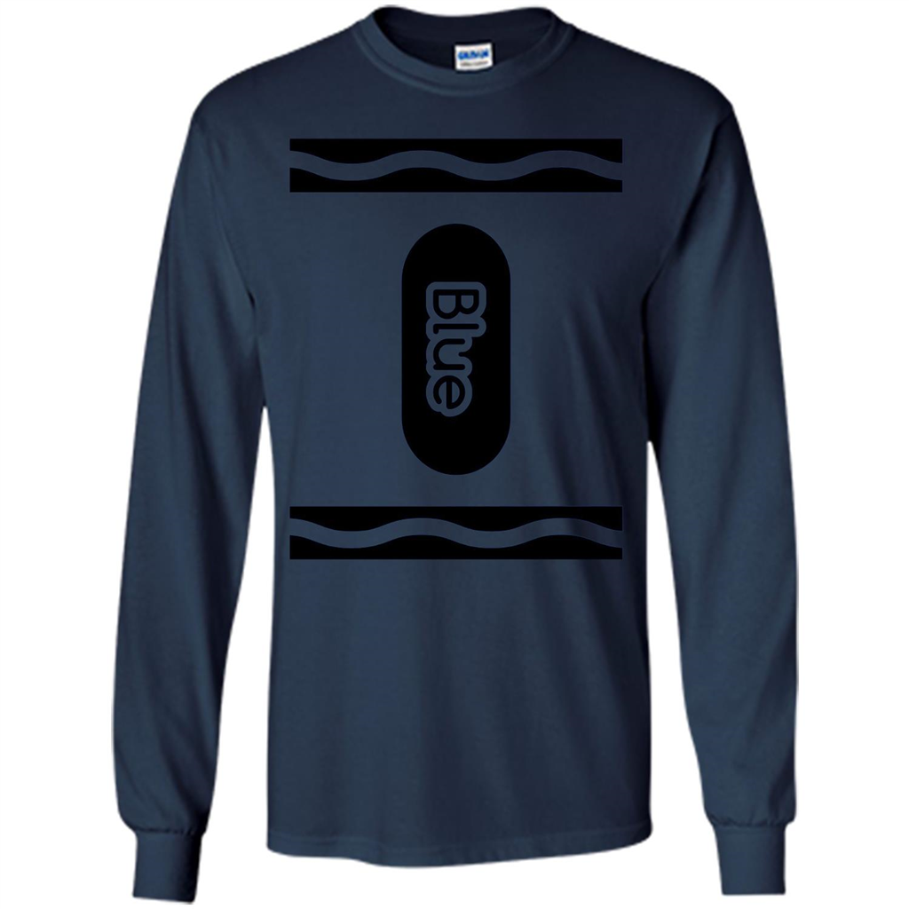 Blue Crayon Halloween Costume T-shirt Navy