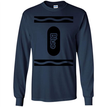 Blue Crayon Halloween Costume T-shirt Navy