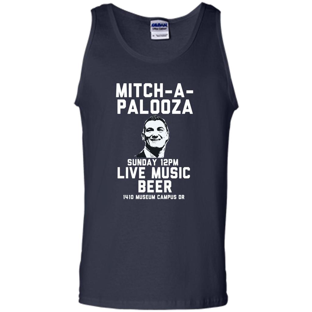 Mitch-a-palooza Live Music Beer T-shirt Navy