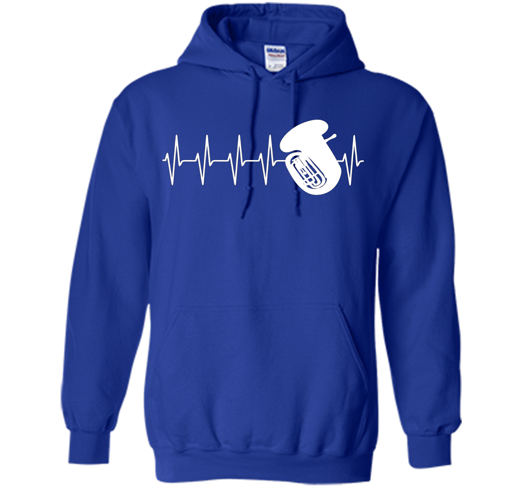 Sousaphone T-shirt Heartbeat Tube Sousaphone Royal