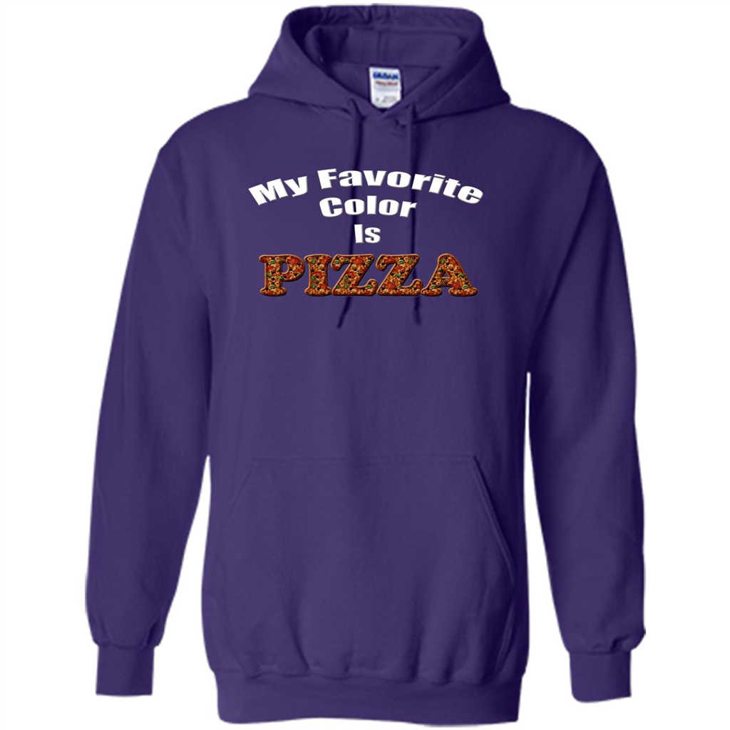 Funny Pizza T-shirt My Favorite Color Is Pizza T-shirt Purple